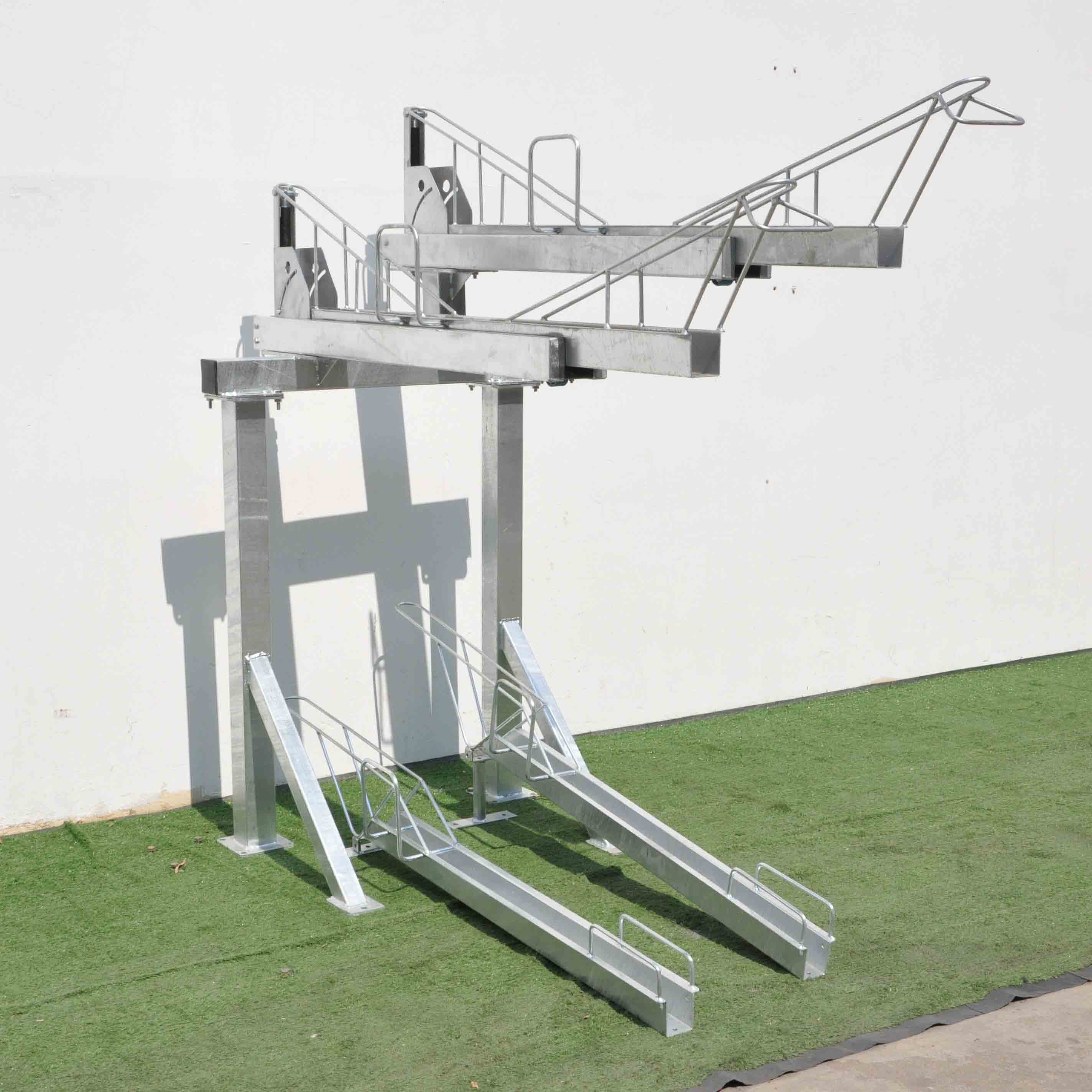 Multi-kapasitet Hot Sale Tilpassede Doule Deck Bike Parking Stand Racks