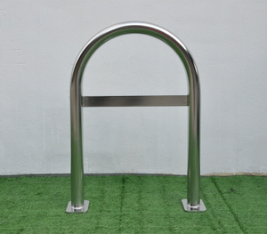 Gulvmontert U-form sykkelstativ i rustfritt stål