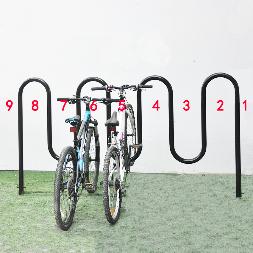 Steel Multi Cycling 3 sykkelstativ garasjeparkeringsstativ med oppbevaring
