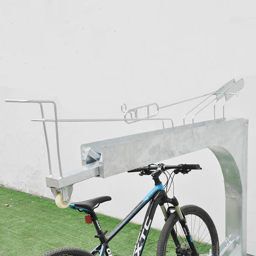 Kommersiell utendørs moderne stativ med flere karbonstål sykkelstativ