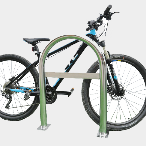Smal tyverisikring utendørs galvanisert U-sykkelstativ med lås