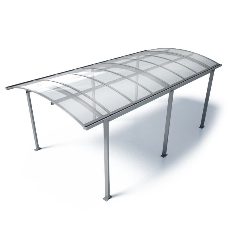 Frittstående aluminium metall sykkel parkering skjerm baldakin carports